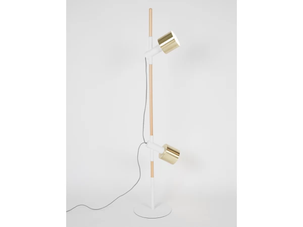 Zuiver Vloerlamp IVY - Brass & White Wit 8 Zuiver Vloerlamp IVY - Brass & White Wit - Afbeelding 8