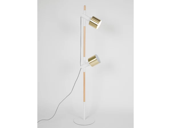 Zuiver Vloerlamp IVY - Brass & White Wit 2 Zuiver Vloerlamp IVY - Brass & White Wit - Afbeelding 2