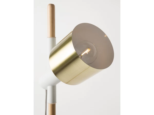Zuiver Vloerlamp IVY - Brass & White Wit 7 Zuiver Vloerlamp IVY - Brass & White Wit - Afbeelding 7