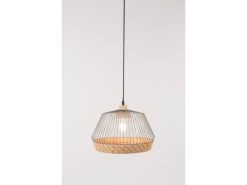 Zuiver Hanglamp BIRDY WIDE - Matte Grey & Braided Rattan Grijs -Welkom bij Verlichting en Meubels Winkel! 11578 deba meubelen verlichting zuiver birdy wide