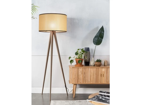 Zuiver Vloerlamp TRIPOD - Webbing Bruin 2 Zuiver Vloerlamp TRIPOD - Webbing Bruin - Afbeelding 2