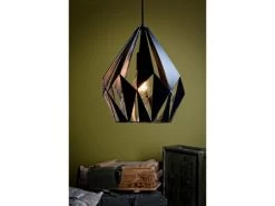 EGLO Hanglamp CARLTON 1 - Zwart/zilver Zilver -Welkom bij Verlichting en Meubels Winkel! 1313 deba meubelen verlichting eglo vintage carlton 1