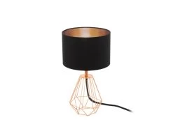 EGLO Tafellamp CARLTON 2 - Zwart/koper Zwart