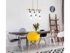 EGLO Hanglamp TOWNSHEND - Hout & Zwart Metaal Hout -Welkom bij Verlichting en Meubels Winkel! 15799 deba meubelen