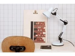 Leitmotiv Bureaulamp HOBBY - Steel/White Wit -Welkom bij Verlichting en Meubels Winkel! 17428 deba meubelen verlichting leitmotiv hobby