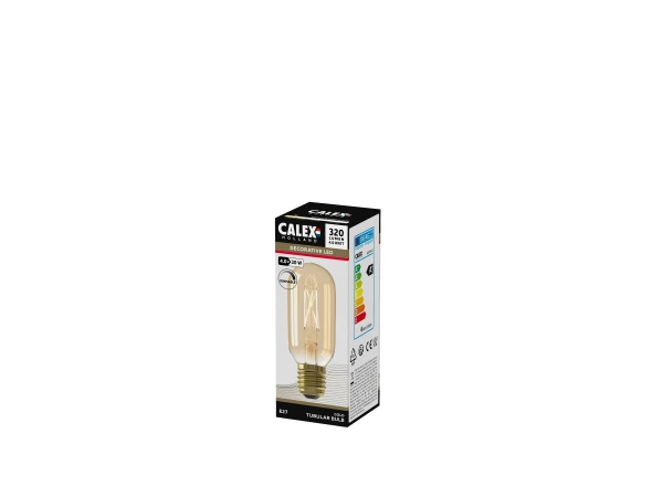 Calex Filament LED Tube E27 - Gold Finish Goud 4 Calex Filament LED Tube E27 - Gold Finish Goud - Afbeelding 4