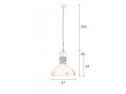 Hanglamp RAW - Zwart Ijzer/mangohout Zwart -Welkom bij Verlichting en Meubels Winkel! dutchbone raw 30042