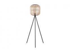 EGLO Vloerlamp BORDESLEY - Hout Natuur Hout
