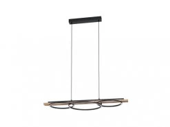 EGLO Hanglamp BOYAL - Zwart/Bruin Bruin