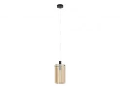 EGLO Hanglamp POLVERARA - Amber/zwart Glas