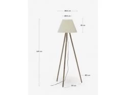 Vloerlamp BENICARLO - Massief Rubberhout Hout -Welkom bij Verlichting en Meubels Winkel! kave home benicarlo 71770