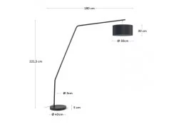 Vloerlamp CIANA - Zwart Zwart -Welkom bij Verlichting en Meubels Winkel! kave home ciana 71899