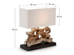 Tafellamp COMET - Wit/Hout Wit -Welkom bij Verlichting en Meubels Winkel! kave home comet 37107