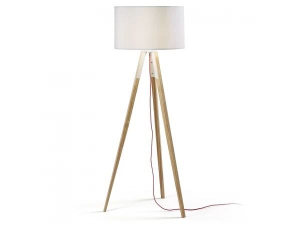 Vloerlamp IGUAZU - Wit/hout Hout 1 Vloerlamp IGUAZU - Wit/hout Hout