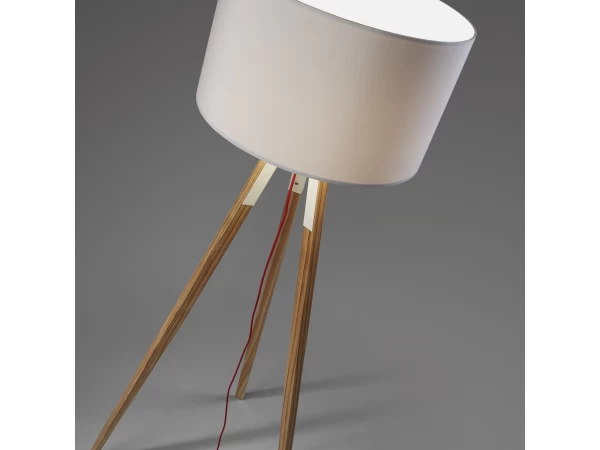 Vloerlamp IGUAZU - Wit/hout Hout 3 Vloerlamp IGUAZU - Wit/hout Hout - Afbeelding 3