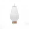 Lampenkap HILA - Papier/Houtfineer Wit