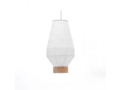 Lampenkap HILA - Papier/Houtfineer Wit