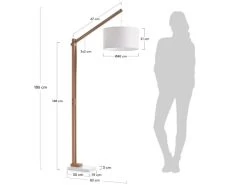 Vloerlamp IZAR - Wit/hout Hout -Welkom bij Verlichting en Meubels Winkel! kave home izar 31127
