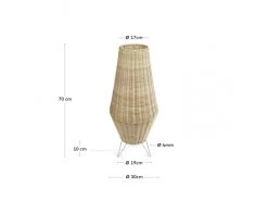 Tafellamp KAMARIA - Rotan Bruin -Welkom bij Verlichting en Meubels Winkel! kave home kamaria 71885