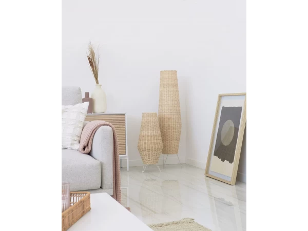 Vloerlamp KAMARIA - Rotan Bruin 8 Vloerlamp KAMARIA - Rotan Bruin - Afbeelding 8