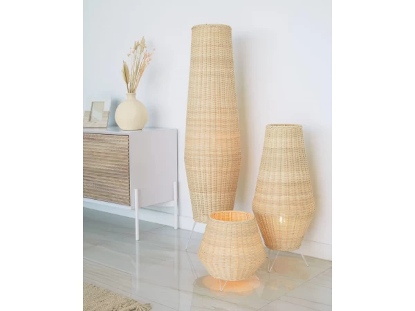 Vloerlamp KAMARIA - Rotan Bruin 7 Vloerlamp KAMARIA - Rotan Bruin - Afbeelding 7