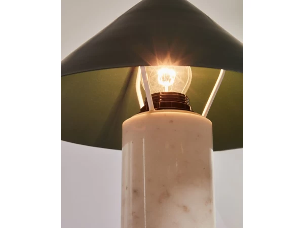 Tafellamp VALENTINE - Wit Marmer/groen Groen 2 Tafellamp VALENTINE - Wit Marmer/groen Groen - Afbeelding 2