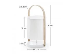 Tafellamp ZAYLA - Wit Wit -Welkom bij Verlichting en Meubels Winkel! kave home zayla 31197