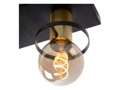 Plafondlamp ANAKA - Zwart/mat Goud Zwart -Welkom bij Verlichting en Meubels Winkel! lucide anaka 25842