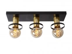 Plafondlamp ANAKA - Zwart/mat Goud Zwart