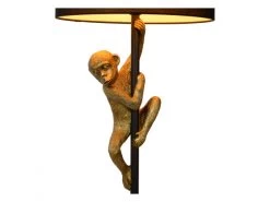 Vloerlamp CHIMP - Goud/zwart Zwart -Welkom bij Verlichting en Meubels Winkel! lucide chimp 49028