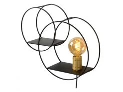 Wandlamp CIRCLE - Zwart/goud Zwart -Welkom bij Verlichting en Meubels Winkel! lucide circle 52203
