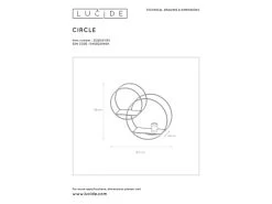 Wandlamp CIRCLE - Zwart/goud Zwart -Welkom bij Verlichting en Meubels Winkel! lucide circle 52208