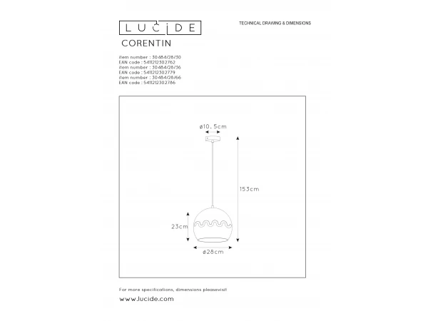 Hanglamp CORENTIN - Blinkend Zwart Zwart 7 Hanglamp CORENTIN - Blinkend Zwart Zwart - Afbeelding 7