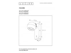 Wandspot FAVORI 1x - Zwart Zwart -Welkom bij Verlichting en Meubels Winkel! lucide favori 52194