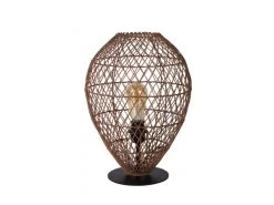 Tafellamp KENJIRO - Rotan Oker Hout -Welkom bij Verlichting en Meubels Winkel! lucide kenjiro 48046