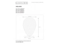 Tafellamp KENJIRO - Rotan Oker Hout -Welkom bij Verlichting en Meubels Winkel! lucide kenjiro 48051