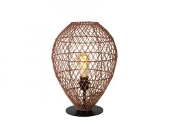 Tafellamp KENJIRO - Rotan Oker Hout -Welkom bij Verlichting en Meubels Winkel! lucide kenjiro 48052