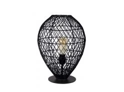 Tafellamp KENJIRO - Rotan Zwart Zwart -Welkom bij Verlichting en Meubels Winkel! lucide kenjiro 48053