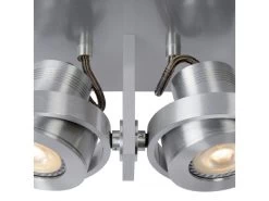 Spot LANDA II 2x - Aluminium Zilver -Welkom bij Verlichting en Meubels Winkel! lucide landa ii 39314