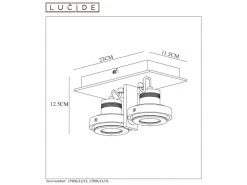 Spot LANDA II 2x - Aluminium Zilver -Welkom bij Verlichting en Meubels Winkel! lucide landa ii 39323
