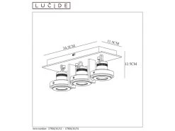 Spot LANDA II 3x - Aluminium Zilver 13 Spot LANDA II 3x - Aluminium Zilver -Welkom bij Verlichting en Meubels Winkel! lucide landa ii 39331 1