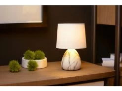 Tafellamp MARMO - Witte Marmerlook Wit -Welkom bij Verlichting en Meubels Winkel! lucide marmo 56177