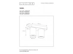 Plafondspot NIGEL 2x - Wit Wit -Welkom bij Verlichting en Meubels Winkel! lucide nigel 40064