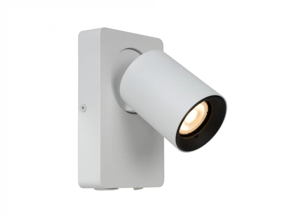 Wandspot NIGEL Met USB Oplaadpunt - Wit Wit 3 Wandspot NIGEL Met USB Oplaadpunt - Wit Wit - Afbeelding 3