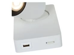 Wandspot NIGEL Met USB Oplaadpunt - Wit Wit 11 Wandspot NIGEL Met USB Oplaadpunt - Wit Wit -Welkom bij Verlichting en Meubels Winkel! lucide nigel 52698