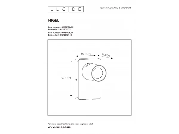 Wandspot NIGEL Met USB Oplaadpunt - Wit Wit 7 Wandspot NIGEL Met USB Oplaadpunt - Wit Wit - Afbeelding 7