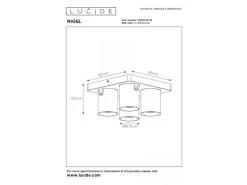 Plafondspot NIGEL 4x - Zwart Zwart -Welkom bij Verlichting en Meubels Winkel! lucide nigel 54751