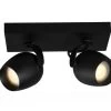 Plafondspot 2x PRESTON - Zwart Zwart