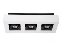 Spot XIRAX 3 Spots - Wit/zwart Wit -Welkom bij Verlichting en Meubels Winkel! lucide xirax 32796