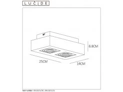 Spot XIRAX 2 Spots - Zwart Zwart -Welkom bij Verlichting en Meubels Winkel! lucide xirax 32808 1